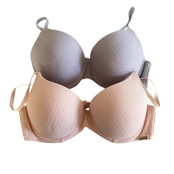3/$25 Nautica Intimates Padded Push Up Bra Pink Sz 38C Underwire Support Tshirt - Picture 1 of 7